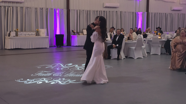 wedding monogram projection gobo